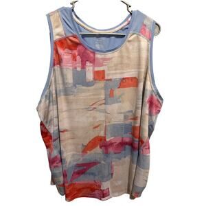 Tek Gear Women's Watercolor Workout Tank Top Shirt Plus Size 3X